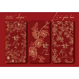SET 60 Bao Lì Xì Tết 2026 Cao Cấp – Họa Tiết Hoa Vàng Sang Trọng – Bộ Lì Xì Tết Đỏ May Mắn - HÀNG CHÍNH HÃNG MINIIN