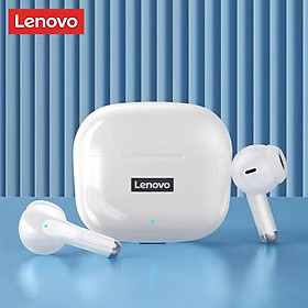 Tai nghe Bluetooth không dây Lenovo LP40pro, 300mah Low latency, Chống thấm nước, Tặng kèm hộp đựng tai nghe-Hàng chính hãng - Trắng