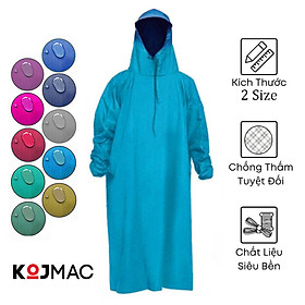 Mua Áo Mưa BÍT Vải Dù Da Cá KOJMAC 1m4 - Raincoat Fashion Hàng Chính Hãng ( Nhiều Màu Tùy Chọn Size Dài   Hàng Cao Cấp Xưởng Việt Nam Siêu Bền  Loại Kín Người Không Xẻ Tà Chui Một Người 1 Đầu Chống Nước )