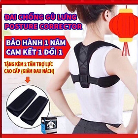 Đai chống gù lưng nam nữ posture corrector  [tặng kèm 2 tấm trợ lực]