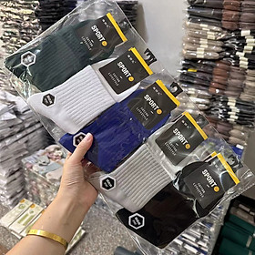 5 đôi Tất vớ Vintage họa tiết sọc sắc màu Phong cách trẻ trung năng động chất liệu cotton mềm thoáng khí