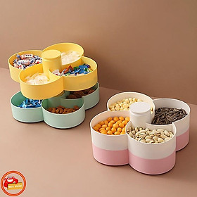 Mua Khay đựng mứt 2 tầng 8 ngăn hình bông hoa (KHB04)