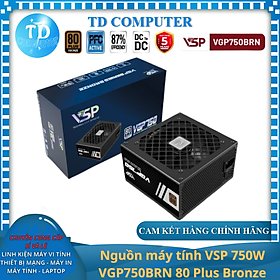 Nguồn máy tính VSP 750W VGP750BRN 80 Plus Bronze - Hàng chính hãng VSP phân phối