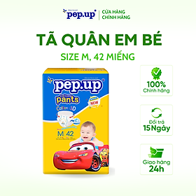 Tã/Bỉm Quần Em Bé Pep.up Cottony 3D Gói Đại Siêu Mềm Mại, Siêu Khô Thoáng, Kháng khuẩn Size S/M/L/XL