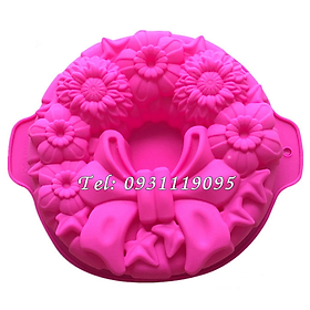 Mua Khuôn silicon làm bánh  rau câu vòng hoa – Loại 30 cm - Mã số 1123