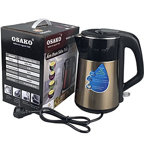Mua Ấm Siêu Tốc 2L Inox 304 Nguyên Khối Osako Chống Bỏng 2 Lớp Công Suất 1500W Đun Nhanh Tiết Kiệm Điện -Màu Vàng Kim-Hàng Chính Hãng