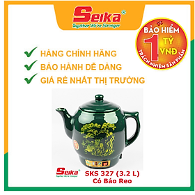 Ấm Sắc Thuốc Seika 3.2L - SKS327 (Gốm Sứ Bát Tràng) - Hàng chính hãng