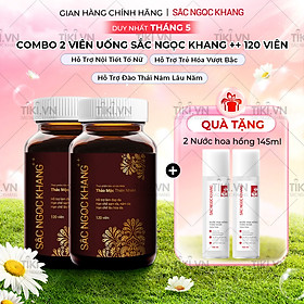 Combo 2 Hộp viên uống Sắc Ngọc Khang ++ hỗ trợ hạn chế lão hóa, sạm da, nám da; hỗ trợ tăng cường nội tiết tố nữ