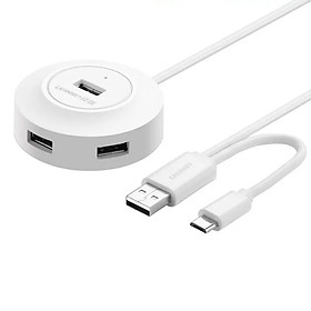 Mua Ugreen UG20271CR106TK 1M màu Trắng Bộ chia HUB USB 2.0 sang 4 USB 2.0 hỗ trợ OTG - HÀNG CHÍNH HÃNG