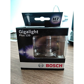Bóng đèn tăng sáng Bosch H7 12V 55W Plus + 120% . Hộp 2 Bóng , đèn sương mù , đèn cốt , đèn pha