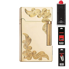 Mua Hột Qụet Bật Lửa Xăng Bấc Đá Hoa Văn Chìm Đẹp Độc Lạ Tiện Dụng Z612-203 + Bộ Phụ Kiện Chuyên Dụng Cao Cấp ( Giao màu ngẫu nhiên )