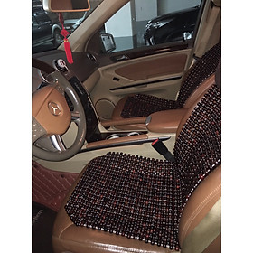 Đệm Khoác Ghế Ô Tô Cao Cấp Hạt Gỗ Trắc 1,2cm hạt chọn kỹ đan thợ thủ công (hình thật ) - Lót ghế gỗ , Nệm ghế khoác vai ô tô mùa hè 