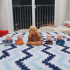 combo Bộ tứ không + tượng tiểu vang áo nâu