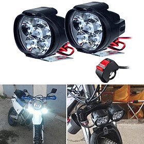 Motorcycle Led Driving Lights,Spotlight Auxiliary Lights Front Fog Lamp Universal for E-Bike Truck  Car Boat with Switch