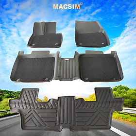 Thảm ô tô sd3 2 lớp dạng lưới lục giác Vinfast VF9- 7 chỗ (màu đen) - bề mặt cao su siêu sạch - Macsim