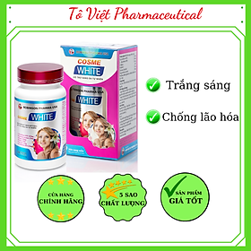 TPCN- Robinson Pharma USA- Cosme white - Viên uống dưỡng trắng da, mặt, body, mờ thâm, nám, trắng sáng toàn thân tự nhiên (60 viên)