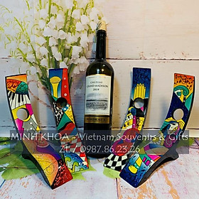 Mua Gác Đỡ Chai Vẽ Sơn Mài Lập Thể Picasso Giao Mẫu Ngẫu Nhiên - Balancing Wine Bottle Holders