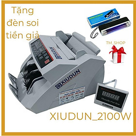 ( tặng đèn soi tiền giả) . máy đếm tiền XIUDUN_2100W, có màn hình rời, nhỏ gọn, siêu bền