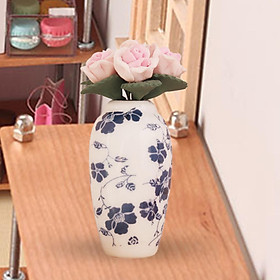 Dollhouse Miniature Potted Flower DIY Flower Vase for Living Room Ornaments