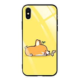 Ốp Lưng Kính Cường Lực Cho Điện Thoại Iphone X / XS - 03005 8037 DOG02 - Hàng Chính Hãng
