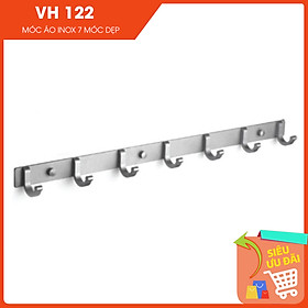 Mua Móc treo áo quần 7 móc dẹp gắn tường Inox VH122