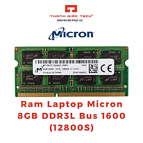 Ram Laptop Micron 8GB Bus 1600 DDR3L - Hàng Nhập Khẩu