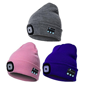 3 Piece Bluetooth Beanie Hat Winter Music Cap With Wireless Stereo Earphone