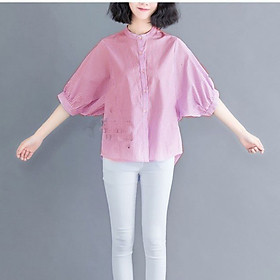 Áo sơ mi form rộng kẻ sọc thời trang mặc đi làm, dạo phố - có nhiều size và màu, form dáng chuẩn