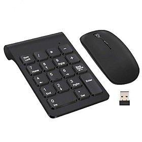 3X 2.4G Numeric Keypad USB Wireless Keypad with Mouse for Laptop Desktop Black