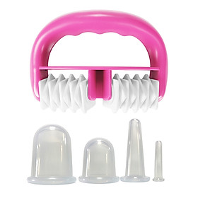 Massage Roller & Silicone Cupping Set Cupping Jar Set Facial Lifting Massage Cups with Roller for Skin Beauty & Health