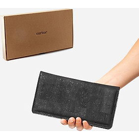 Ví nữ dạng mỏng Slim Wallet gập bấm cúc - HGcork Corkor  CK274 - Nhiều màu - Vật liệu 100% da cork thực vật thuần chay từ vỏ cây sồi Bồ Đào Nha, Siêu bền, Chống cháy, Chống mốc, Chống thấm nước, Thân thiện với môi trường – Hàng chính hãng, Sản xuất Handma