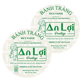 Lô 2 gói BÁNH TRÁNG thương hiệu AN LỢI (mỗi gói 250g) (chuyên cho các món cuốn)