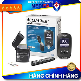 [TRỌN BỘ] Máy Đo Đường Huyết Accu-Chek Guide Kèm 25 Que Thử Và Kim Lấy Máu ,Tem Phụ TV