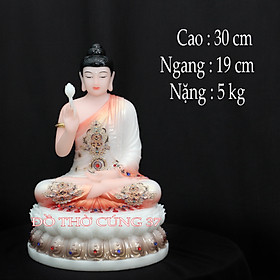 [ CAO 30 CM  ] TƯỢNG PHẬT THÍCH CA HOA SEN - HÀNG NHẬP KHẨU