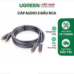 Mua Cáp âm thanh 2RCA 30747 4 đầu hoa sen chiều dài 1M UGREEN Av104 - hàng chính hãng