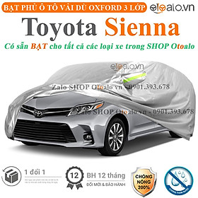 Bạt che phủ xe ô tô Toyota Sienna vải dù 3 lớp CAO CẤP BPXOT - OTOALO