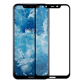 Kính Cường Lực Cho Nokia 8.1 - Màu Đen - Full Màn Hình - Hàng Chính Hãng