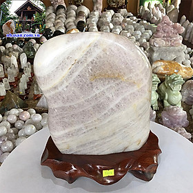 Trụ Đá Thạch Anh Trắng Hồng Tự Nhiên Trấn trạch T428 nặng 10kg kích thước 29x20cm (hồng) – Vật phẩm phong thủy may mắn