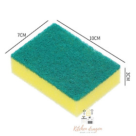 Mua Miếng cọ rửa chén bát xanh vàng tiện dụng - Miếng bọt biển cọ rửa xoong nồi