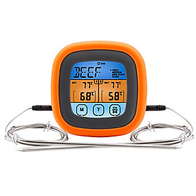 Digital Meat Thermometer Barbecue Cooking Food Thermometer with 2 Probes for Oven Grill Barbecue Simmer