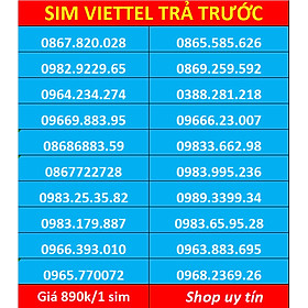 Sim viettel số đẹp - Hàng chính hãng
