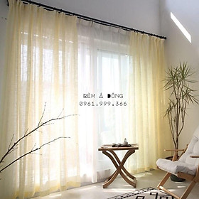 Mua Rèm voan đũi vintage mộc mạc - nhiều màu  CÓ SẴN - Cao cố định 1.8m