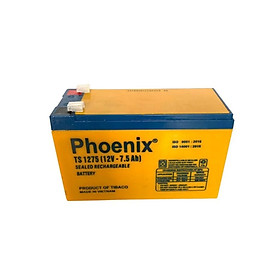 Bình Ắc Quy Khô PHOENIX TS1275 12V - 7.5AH Dùng Cho UPS, Loa Kéo, Bình Phun Thuốc Sâu, Cửa Cuốn