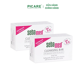 Combo 2 Xà Phòng Kháng Khuẩn pH5.5 Sebamed Cleansing Bar pH5.5 SSS05 (100g)