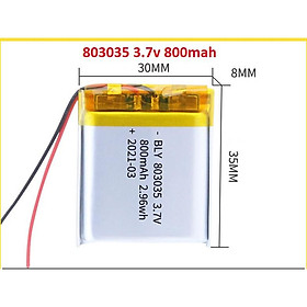 Mua 3.7V 800mah 803035 Pin Sạc Lithium Polymer  Cho tai nghe loa Mp3 MP4 MP5 GPS PSP Bluetooth