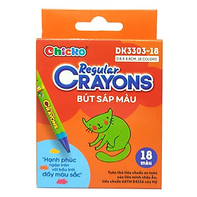 Hình ảnh Bút Sáp Màu Chicko Regular Crayons - 18 Màu - DK3303-18