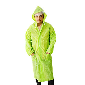 EVA Raincoat Waterproof Emergency Rain Ponchos Hooded Rain Coat for Travel Fishing Hiking Daily Use