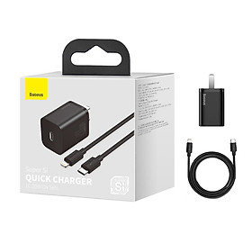 Hình ảnh Bộ Cốc sạc và Cáp sạc nhanh Baseus Super Si PD 20W CCCJGCC for iPhone 12 (Hàng chính hãng)