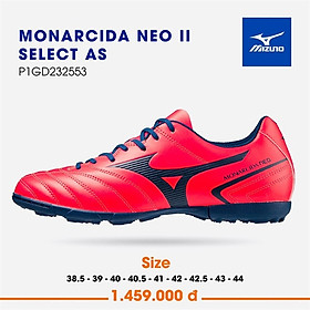 Hình ảnh Giày Bóng Đá Mizuno Monarcida Neo II Select AS Đỏ / Xanh Tím Than - Hàng Chính Hãng