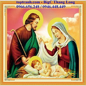 Mua Tranh thêu chữ thập gia đình thánh gia chúa Jesu A1030 chưa thêu